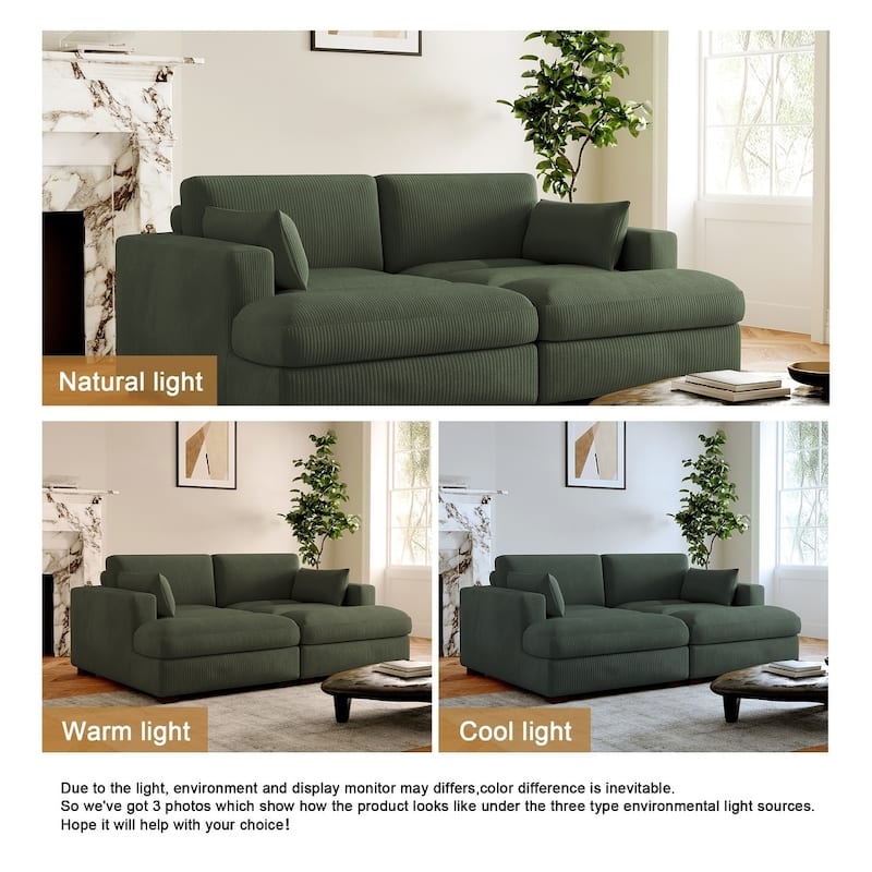 Left and Right Sectional Sofa Set Chaise Lounge Sofa Chair