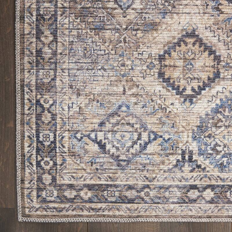Papih Power Loomed Distressed Floral Area Rug By HomeRoots - 8' Runner