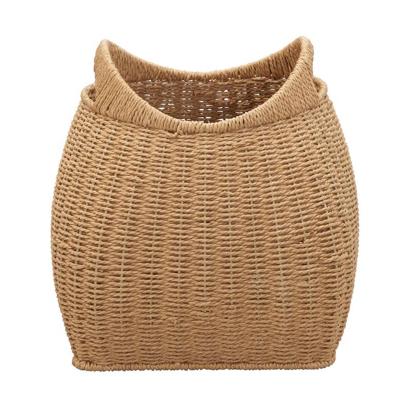 Household Essentials Paper Rope Basket with Handles
