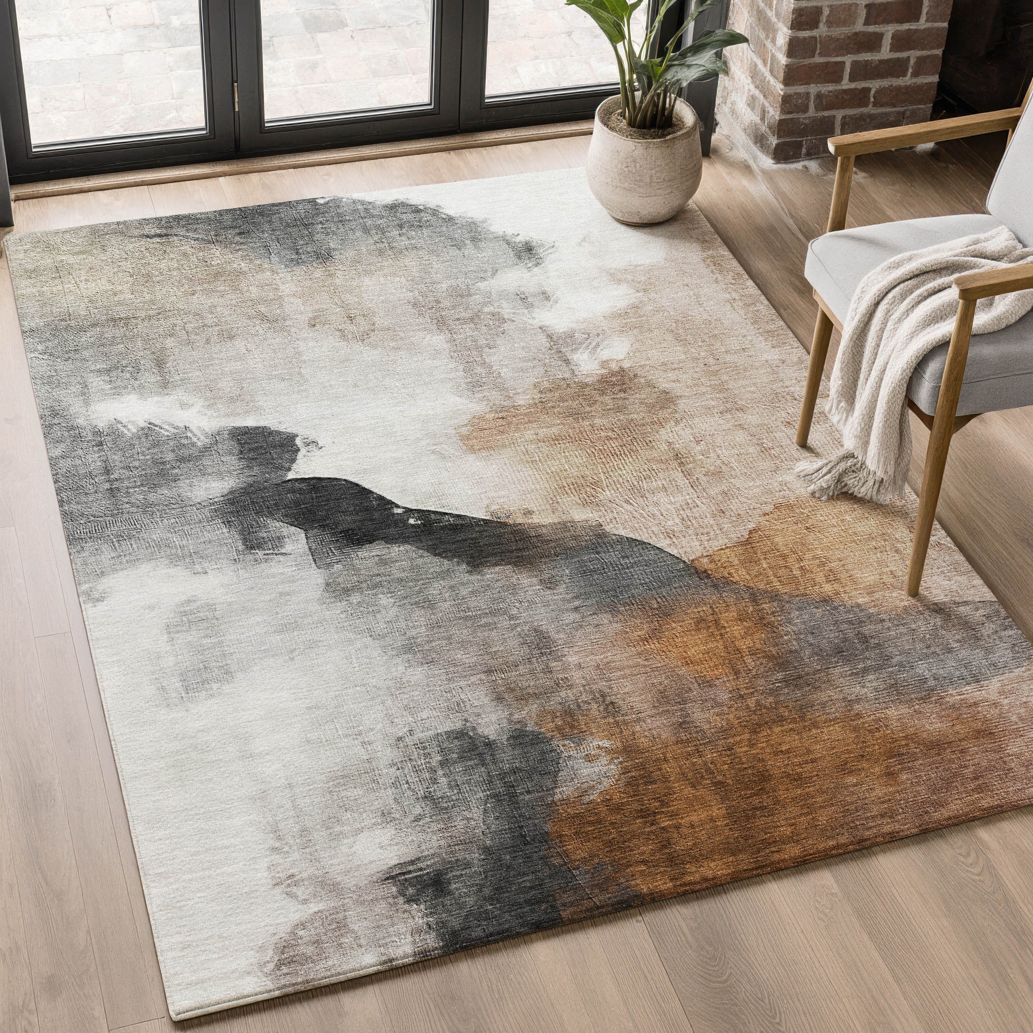 Premium Washable Super Soft Abstract Contemporary Mayfield Rug