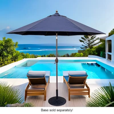 Tropishade 9' Market Umbrella with Sunbrella 14050-04 Scale Indigo