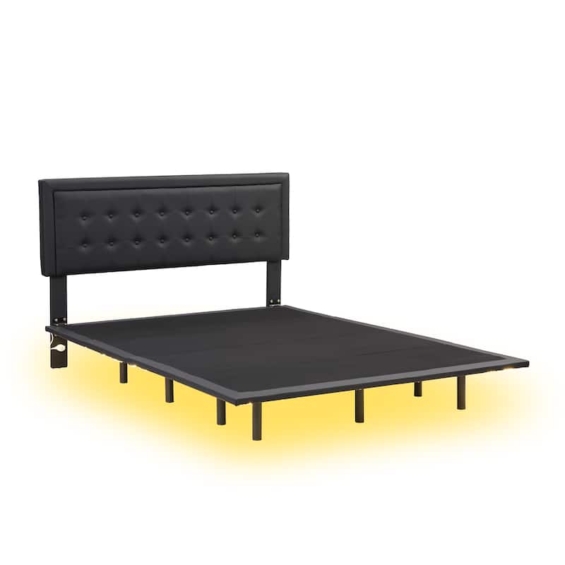 Elegant Design Queen Size Platform Bed - Bed Bath & Beyond - 39974056