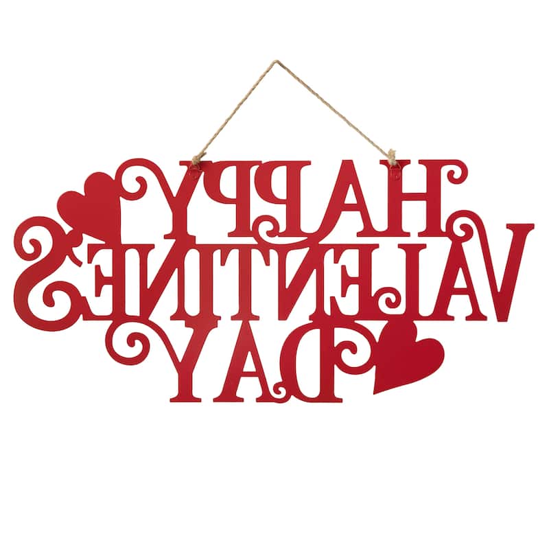 Glitzhome Metal Happy Valentine's Day Wall Decor
