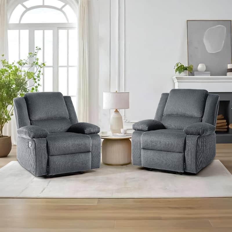 Corduroy Adjustable Recliner Chair Sofa for Living Room