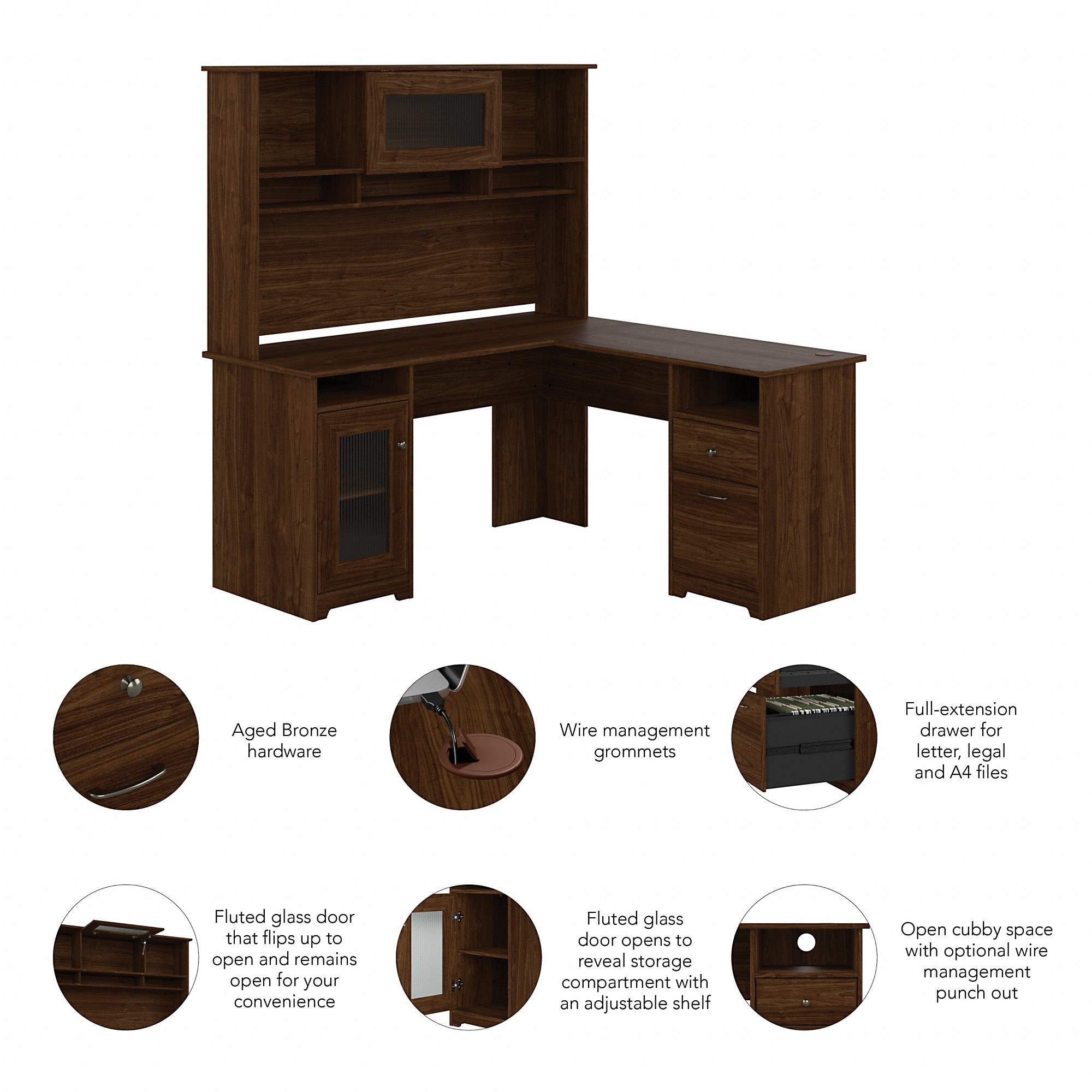 Bush furniture cabot 60w store l shaped computer desk