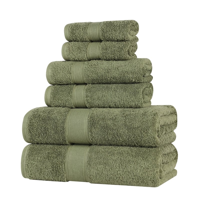 Superior Oregon Organic Cotton Solid 6-Piece Towel Set