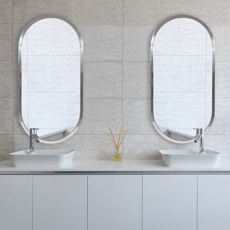 Allan Andrews Stainless Steel Simone Wall Mirror Collection