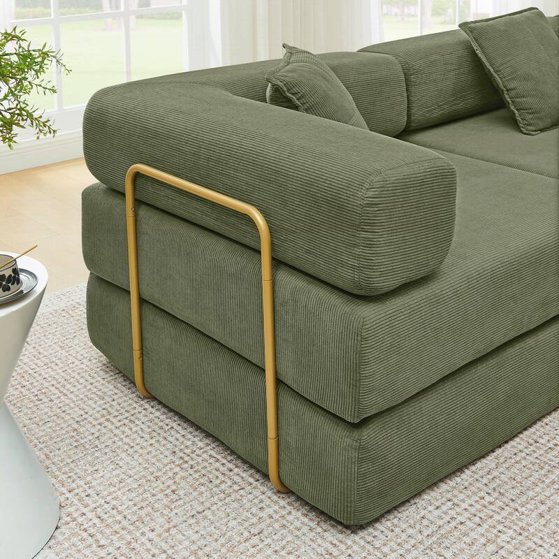 Modular Sectional Sofa with L-Shape Chaise, Boneless Cloud Couch with Deep Seat