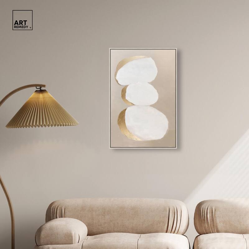 Stacked Stones I Canvas by Art Remedy