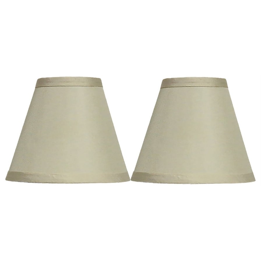 Satin Chandelier Mini Lamp Shade 6-inch, Hardback, Clip On, Beige