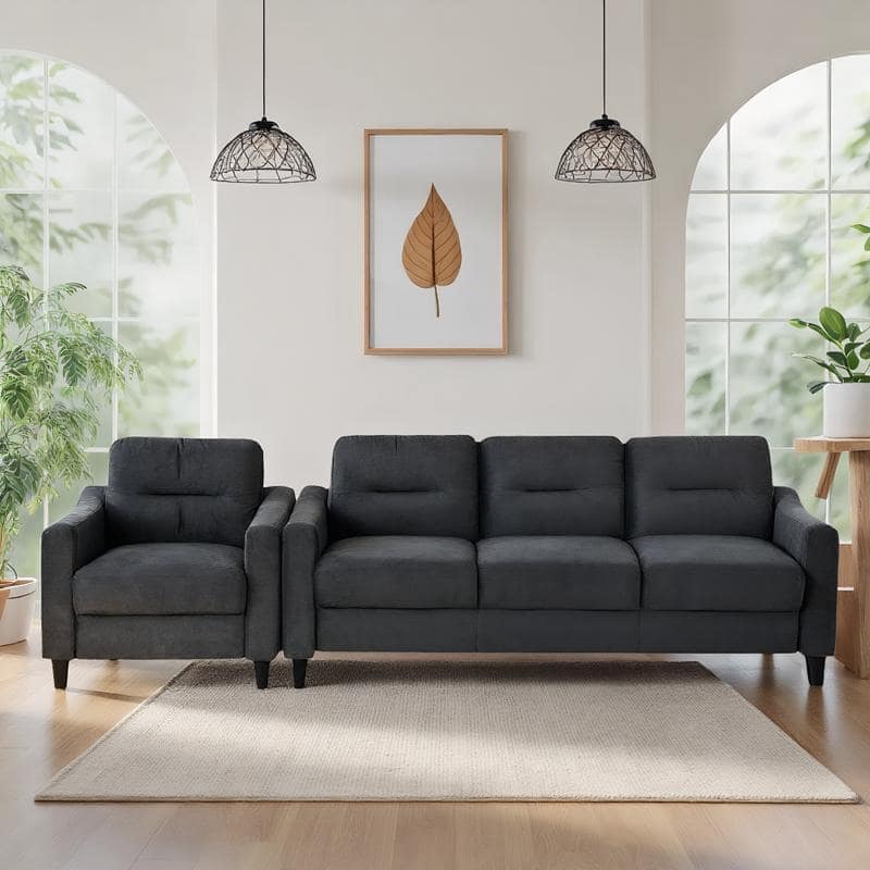 Modular Velvet Couch Comfortable Sectional Sofa with Detachable Design