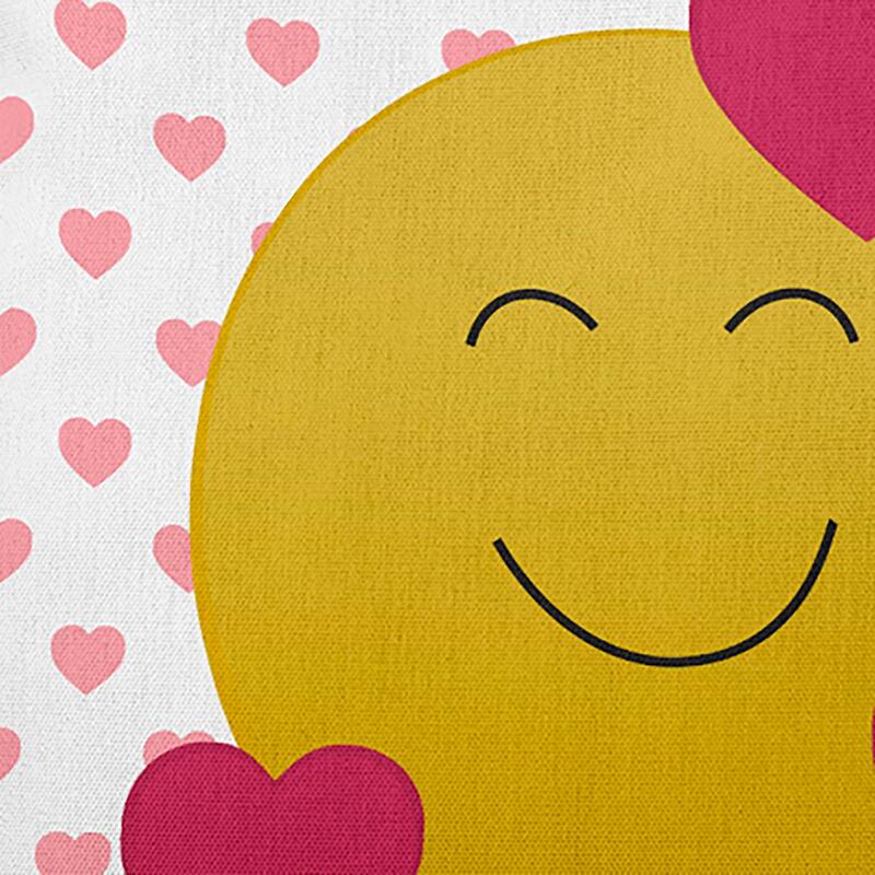Love Emoji Valentines Day Decorative Throw Pillow