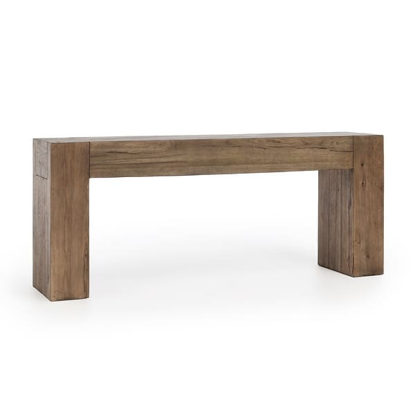 slide 2 of 25, Classic Home Bristol Cracked Oak 72" Console Table Oak Brown