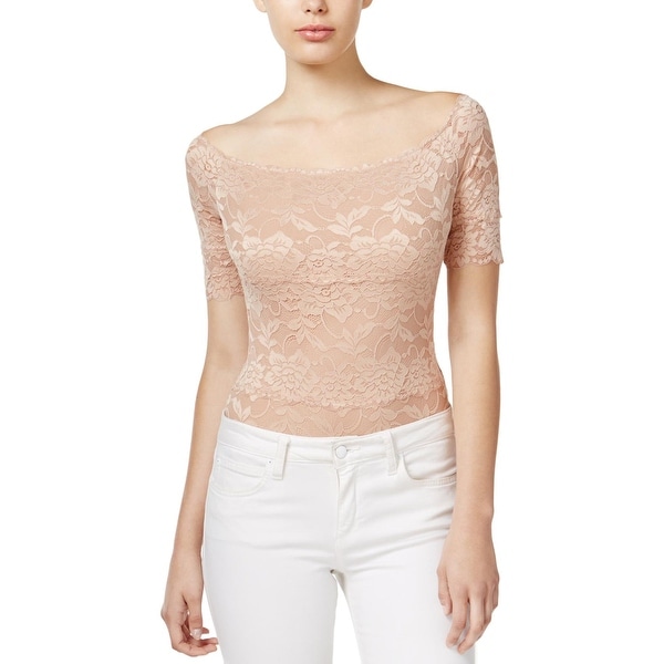 Shop Guess Womens Dara Bodysuit Lace Stretch - Free Shipping On Orders ...