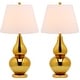 preview thumbnail 6 of 6, SAFAVIEH Lighting 27-inch Cybil Double Gourd Gold Table Lamp (Set of 2)