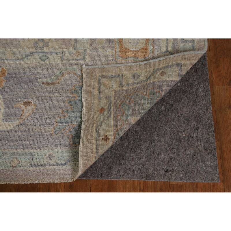 Hand Knotted Oriental 100% Wool Carpet Transitional All-Over Purples Oushak Area Rug - 9' 11'' X 8' 0''