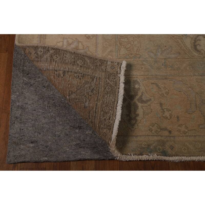 Traditional Tabriz Persian Vintage Area Rug Hand-Knotted Wool Carpet - 9'7" x 12'8"