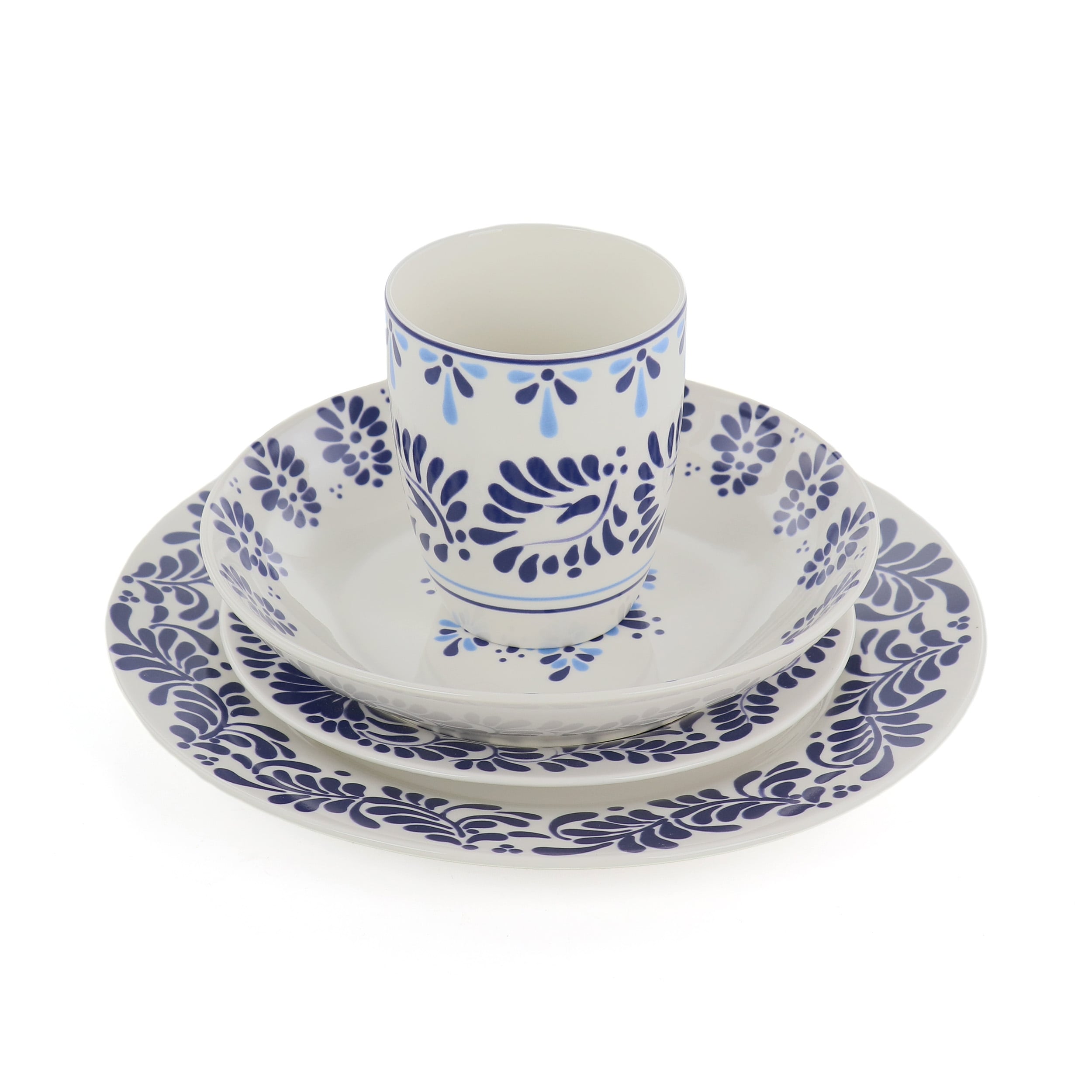 Signature Living Ramble 16 Piece Fine Ceramic Dinnerware Set
