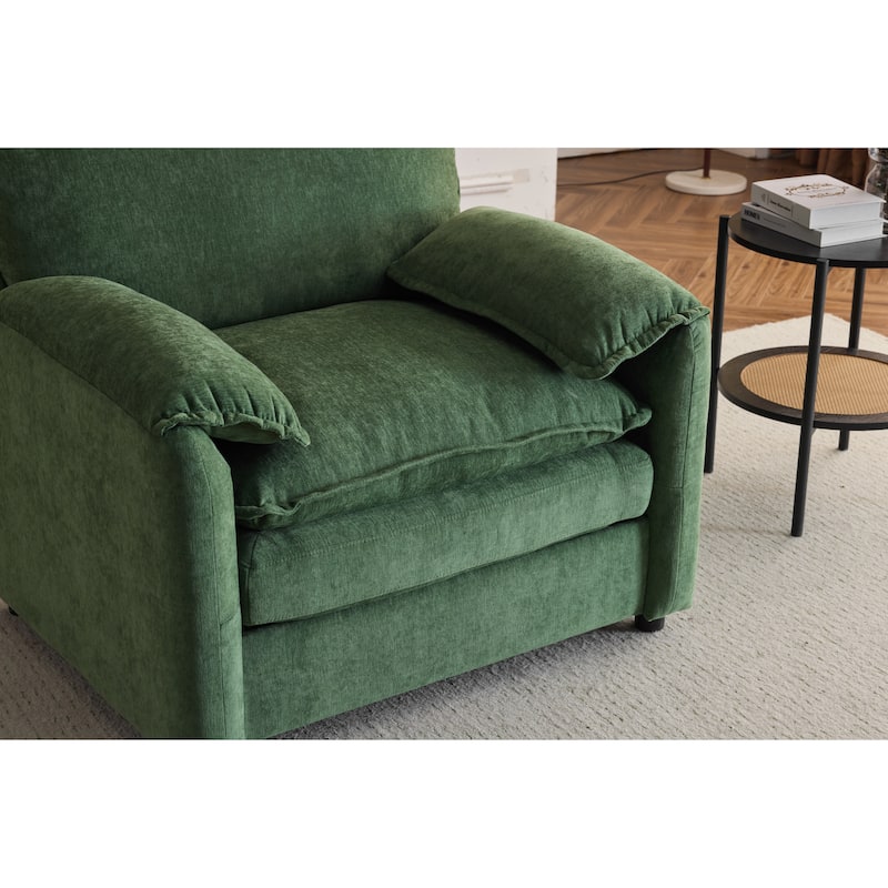 Chenille Oversized Lounge Chair with Thick Cushions and High Back Support Wide Seat