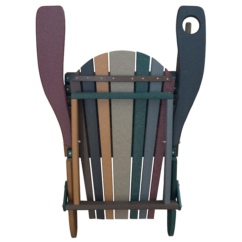 Kaleidoscope Collection Earth Tone Folding Adirondack Chair