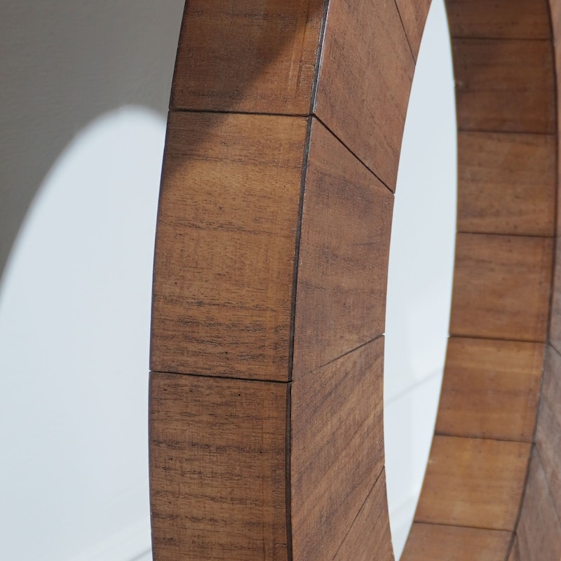 Modern Console Table with Circular Base, 53.2" Wood Entryway Table Narrow Long Sofa Table for Entryway, Living Room, Hallway聽