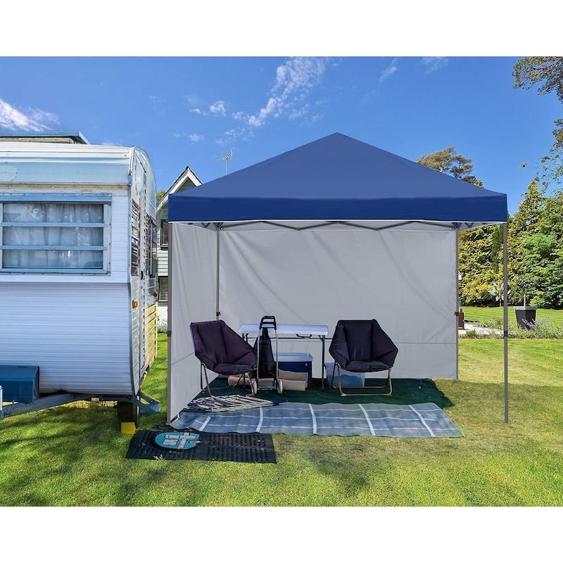 ABCCANOPY Durable Easy Pop up Canopy Tent Outdoor canopy tent - 10ftx10ft with 2 sidewall - Navy Blue
