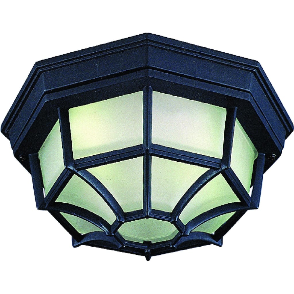 Volume Lighting 1-Light Black Outdoor Ceiling Mount