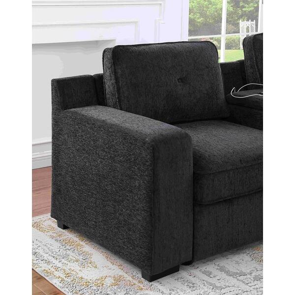 Oversized U Shaped Sleeper Sectional Sofa Pull Out Couch Bed