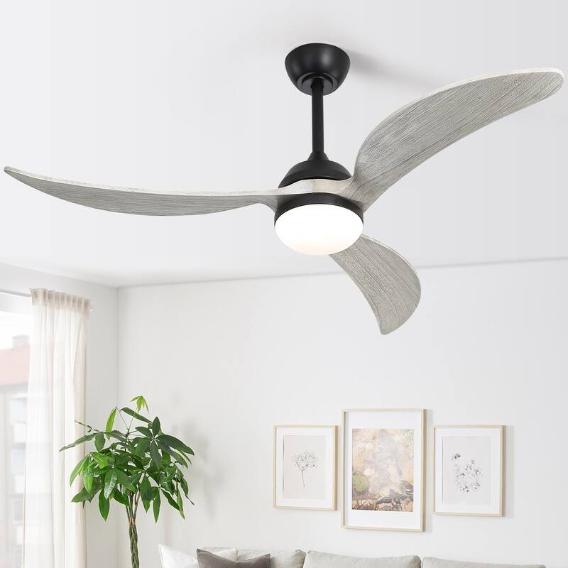 Sofucor 45 Inch Ceiling Fan with Light and Remote,Indoor/Outdoor with 3-Timer,Low Profile Quiet for Bedroom Living Room Patio