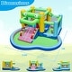 preview thumbnail 5 of 7, Inflatable Bounce House with Slide and Splash Pooland and 680W Blower - 13 x 12.8 x 6.2 ft