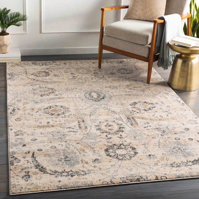 Livabliss Fitz Vintage Floral Area Rug - Beige - 8'10" x 12'4"