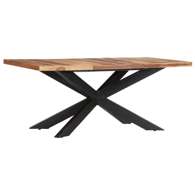 vidaXL Dining Table 70.9"x35.4"x29.9" Solid Sheesham Wood