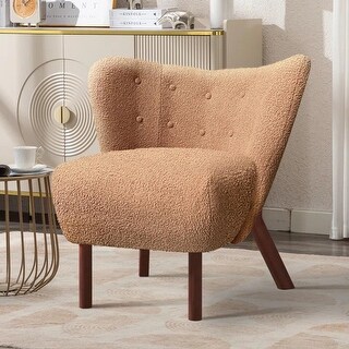 Wingback Accent Chair With Wood Legs - Bed Bath & Beyond - 40418051