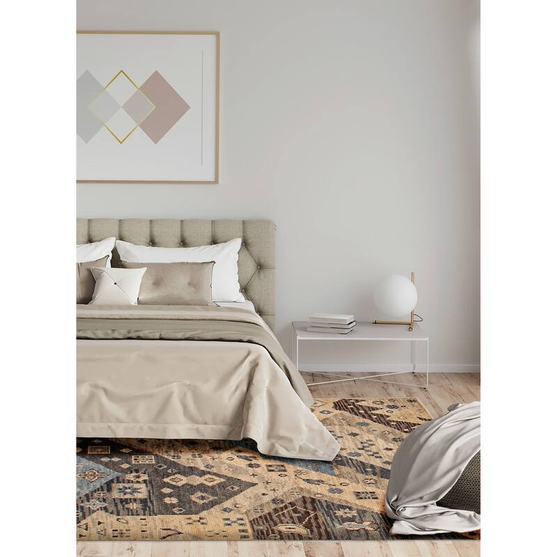 ECARPETGALLERY Hand-knotted Tangier Ivory Wool Rug - 5'2 x 7'7