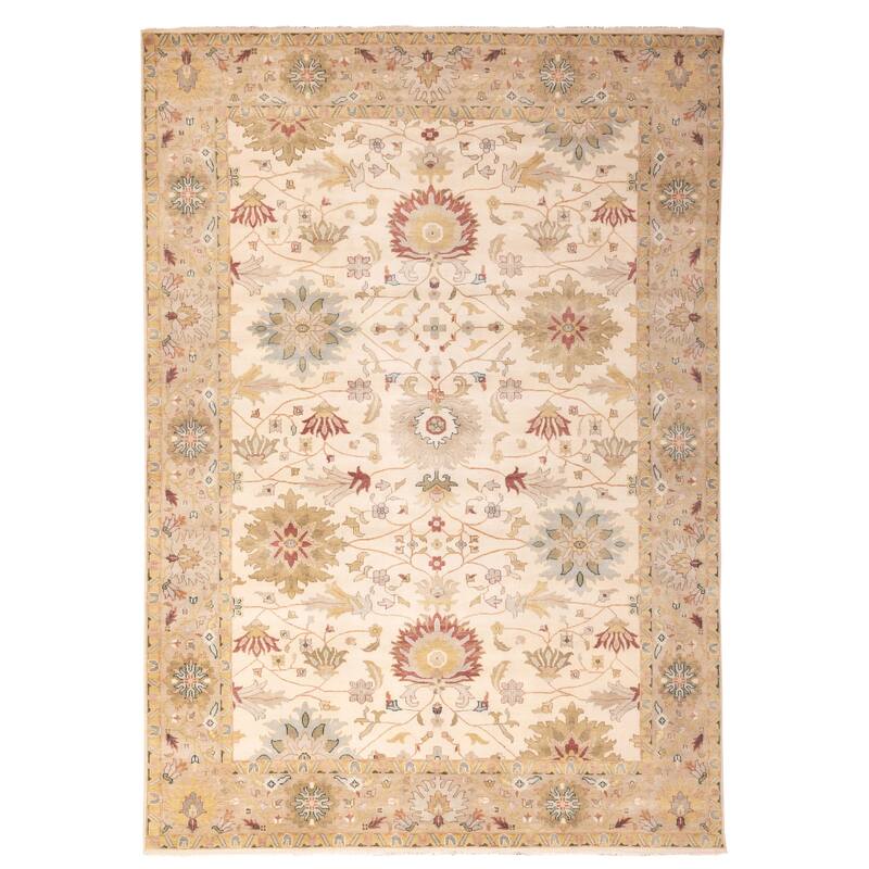 ECARPETGALLERY Hand-knotted Jules Serapi Ivory Wool Rug - 10'1 x 14'0
