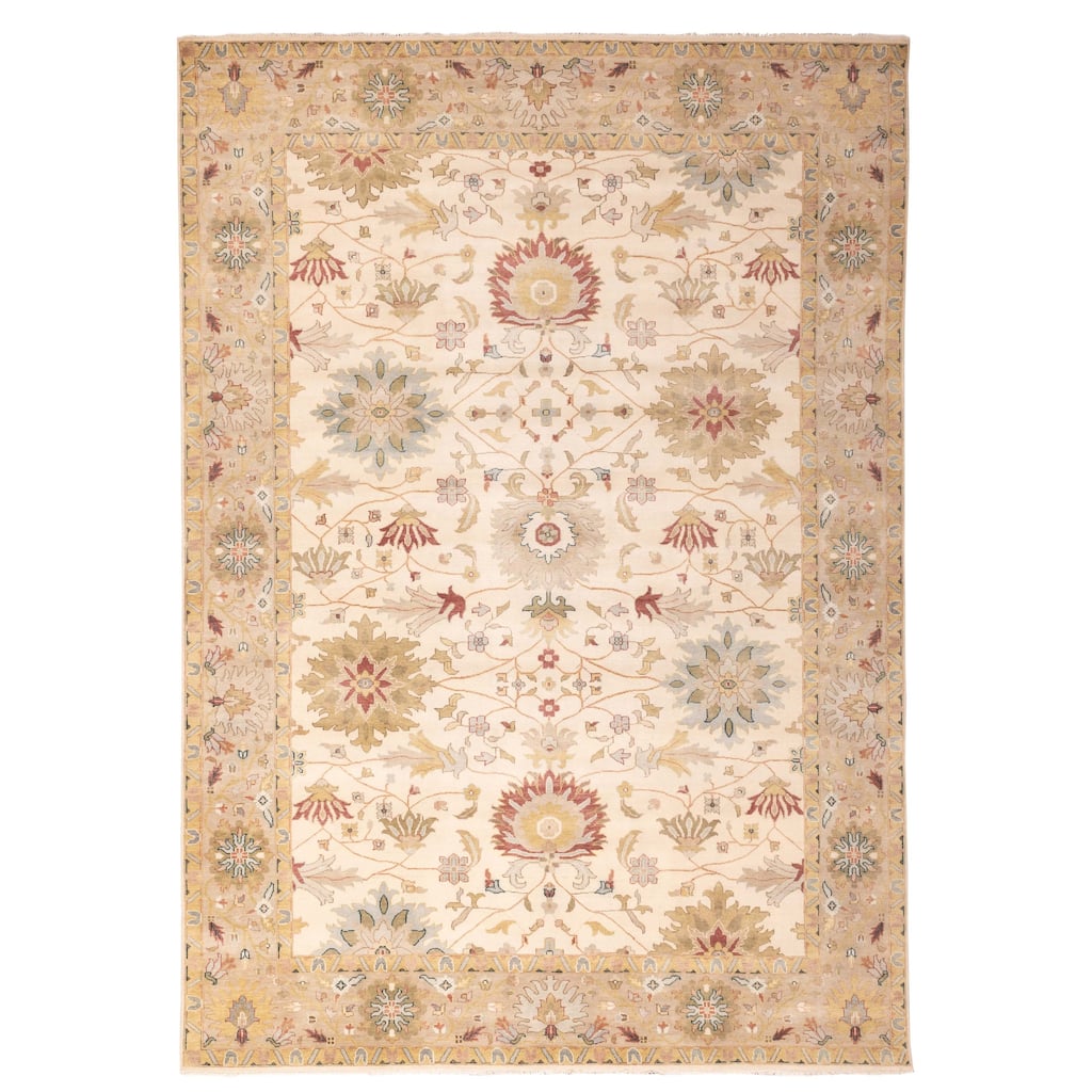 ECARPETGALLERY Hand-knotted Jules Serapi Ivory Wool Rug - 10'1 x 14'0