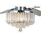 preview thumbnail 47 of 61, Bella Depot 52" Modern Reversible Crystal Ceiling Fan with Remote Control and Light Kit