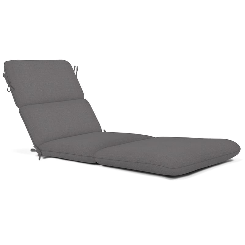 Casual Cushion Sunbrella® Fabric 1-Piece Outdoor Chaise Cushion, 22.5"W x 74"L - 22.5"W x 74"L - Cast Slate