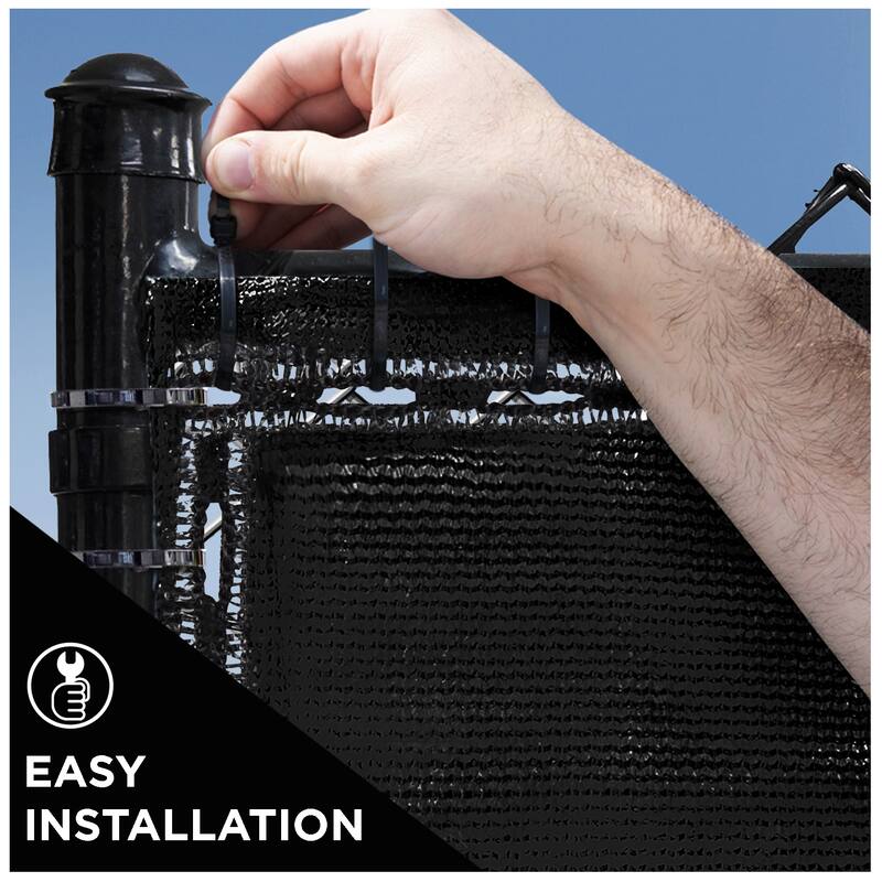 Boen Privacy Netting Black 92" x 150' With Woven Eyelets