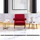 preview thumbnail 3 of 13, Fabric Leisure Chair with Solid Wood Armrest and Feet