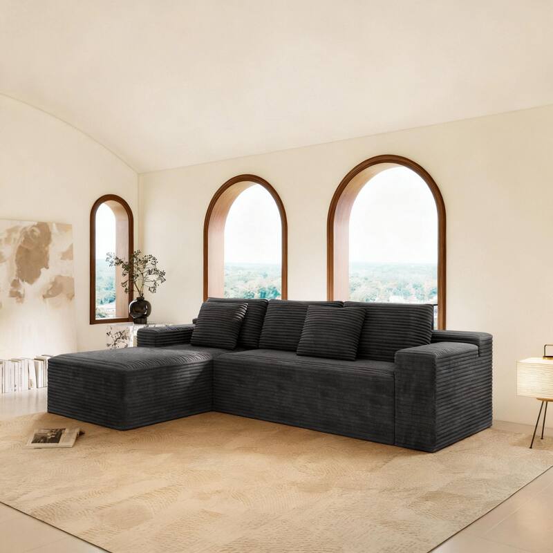 104.3" Cloud Sectional Couch with L-Shape Chaise,Modern Modular Sofa with Deep Seat, Upholstered Couches