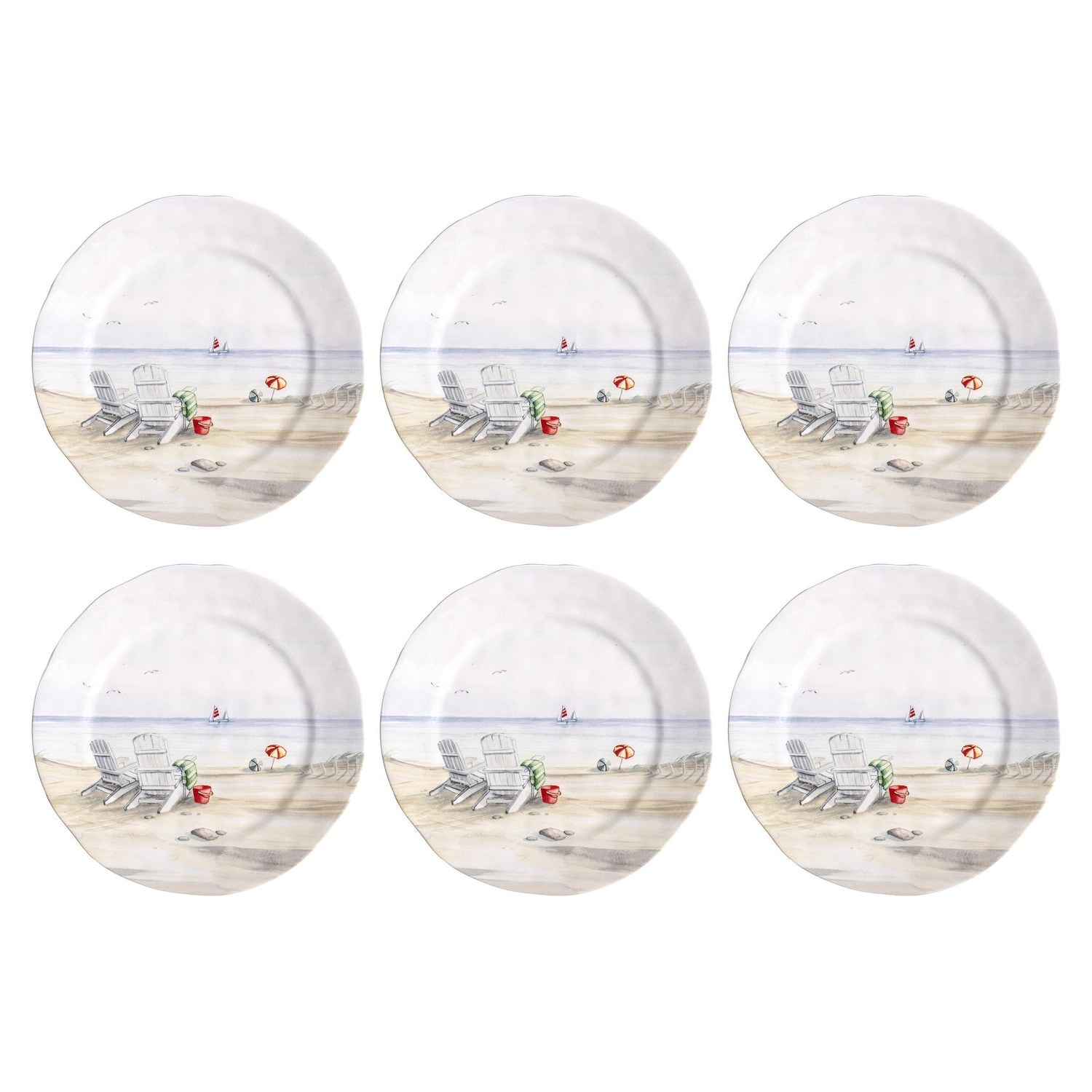 Abode Homewares by TarHong By the Shore Dinner Plate, 10.5