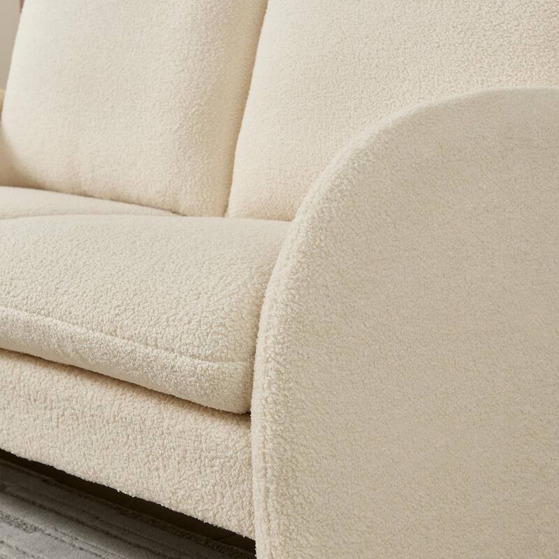 Modern Sherpa Upholstered Accent Chair