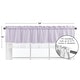preview thumbnail 5 of 4, Lavender Boho Bohemian Window Curtain Valance - Solid Color Purple and White Farmhouse Chic Minimalist Tassel Fringe Macrame
