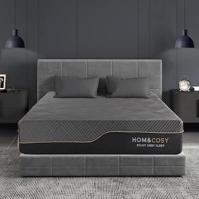 10 in. Premium Cooling Green Tea/Gel Memory Foam Mattress with Ice Silk Cover, Flip Firm Mattress for Back Pain