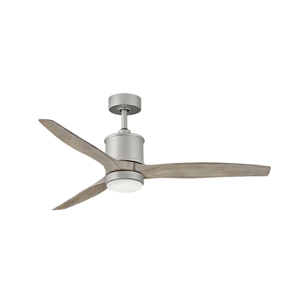 Hinkley Hover LED Outdoor Ceiling Fan - Brushed Nickel - 60"