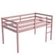 preview thumbnail 20 of 36, Solid Rubber Wooden Twin Loft Bed with Ladder