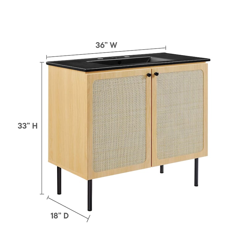 Chaucer Bathroom Vanity with Black Basin Included