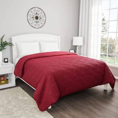 Windsor Home Solid Color Quilted Blanket