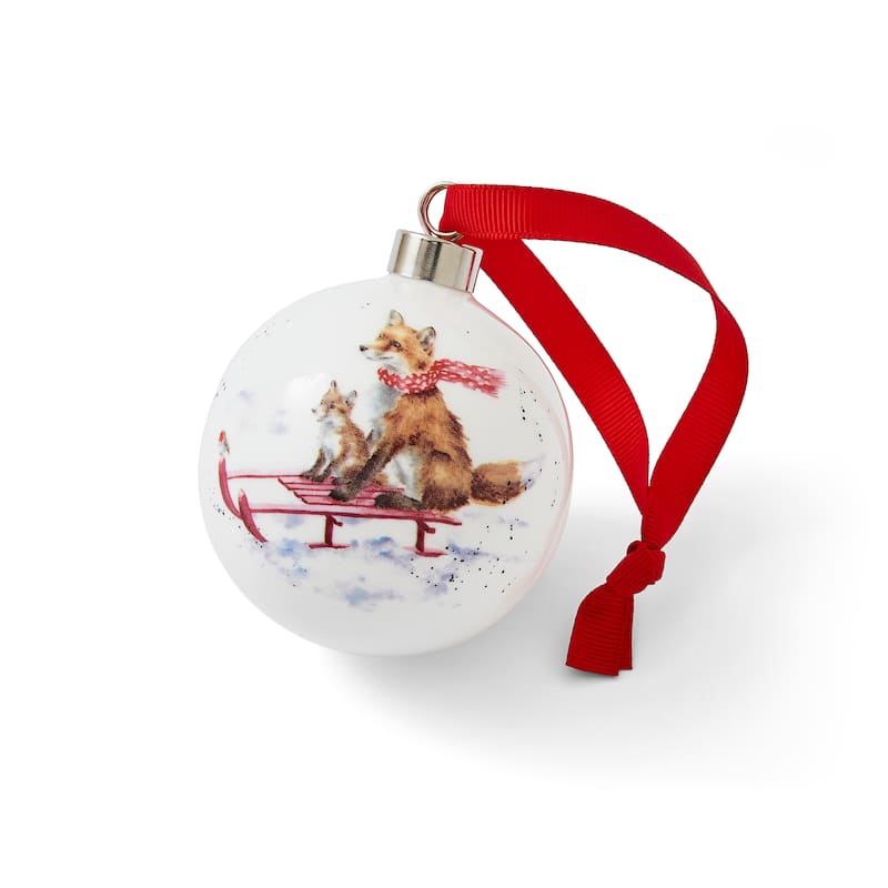 Royal Worcester Wrendale Designs Christmas Bauble